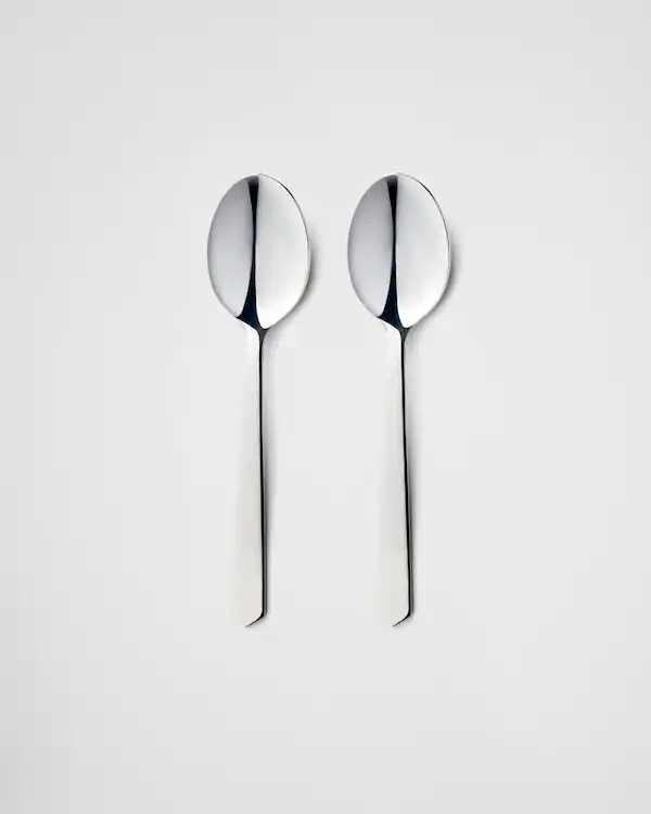 Set di due cucchiaini in acciaio inossidabile