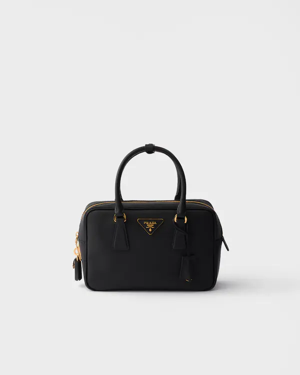 Borsa a mano in pelle Saffiano piccola