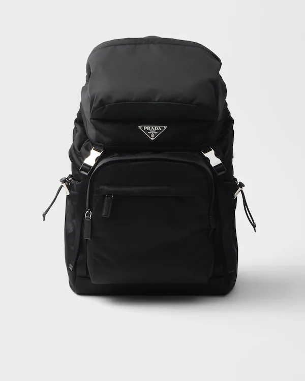 Zaino in Re-Nylon e pelle Saffiano