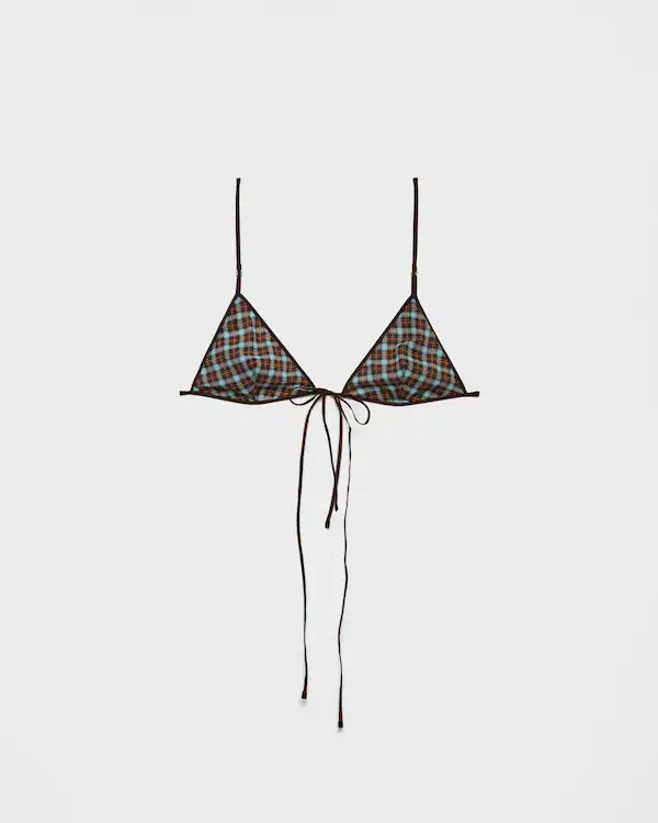 Bra in georgette a quadretti