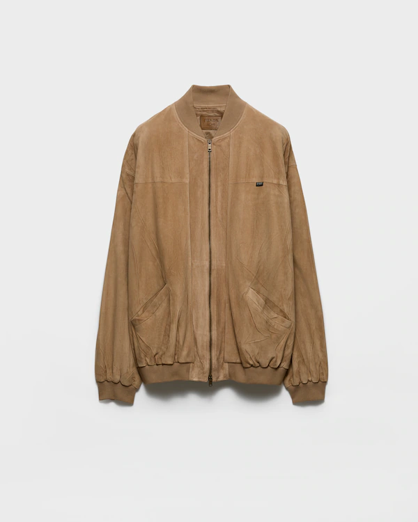 Giacca bomber in pelle di capretto