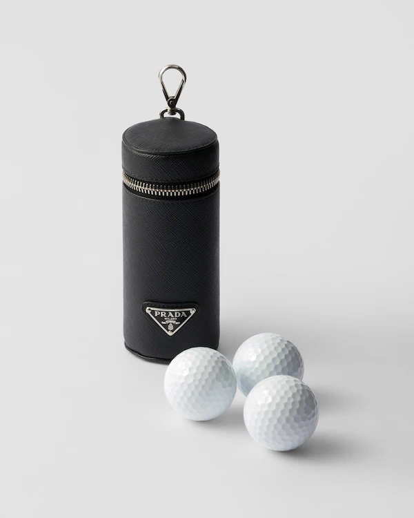 Porta palline da golf in pelle Saffiano