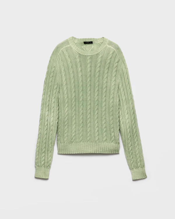 Pullover in lana e cachemire con collo a coste