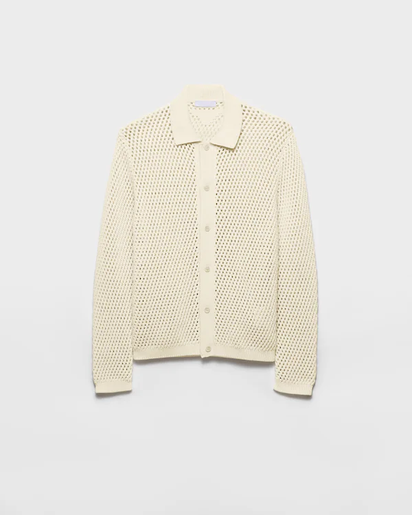 Cardigan in lino e cotone