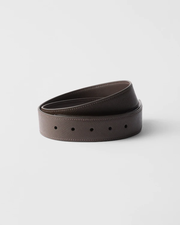 Fibbia in pelle Saffiano