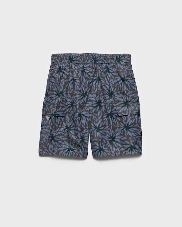 Bermuda da bagno in Re-Nylon con stampa