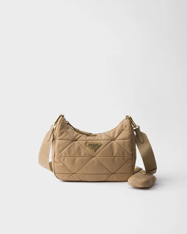 Borsa a tracolla in Re-Nylon imbottita