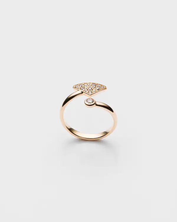 Anello Eternal Gold in oro giallo con diamanti