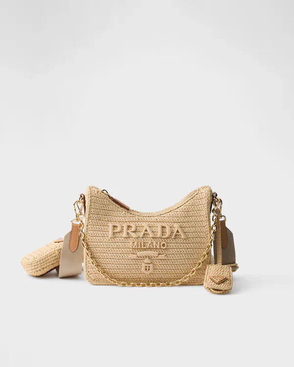 Borsa a tracolla Prada Re-Edition 2005 in uncinetto