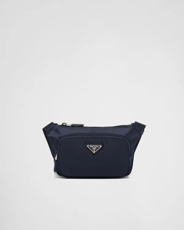 Borsa a tracolla in Re-Nylon e pelle Saffiano