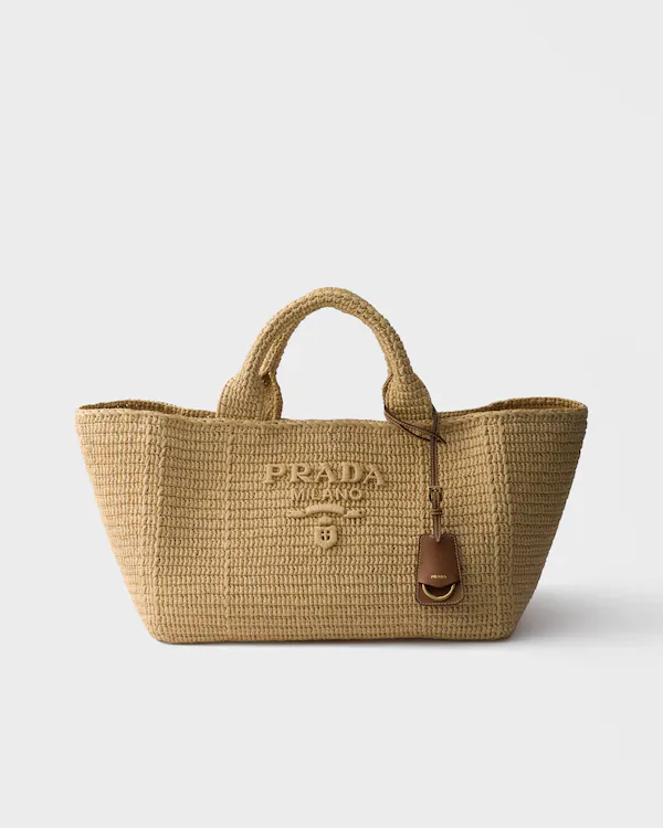 Borsa a tracolla grande con dettagli in pelle