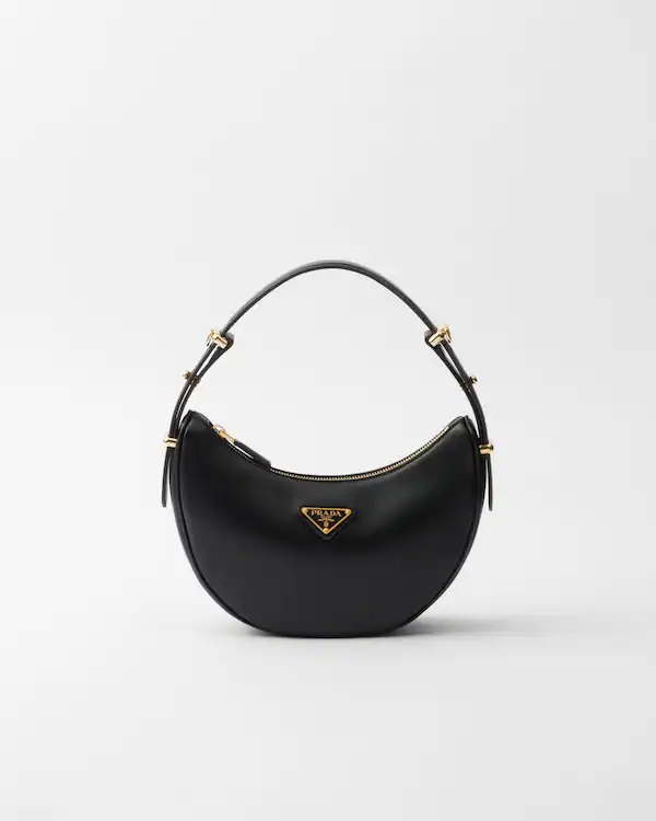 Borsa a tracolla piccola in pelle Prada Arqué