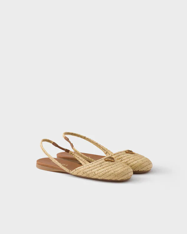 Ballerine slingback all'uncinetto