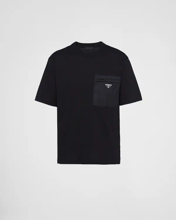 T-shirt in Re-Nylon e jersey