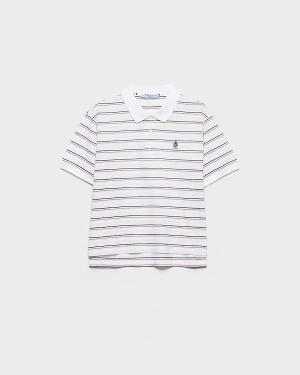 Maglia polo in piqué a righe