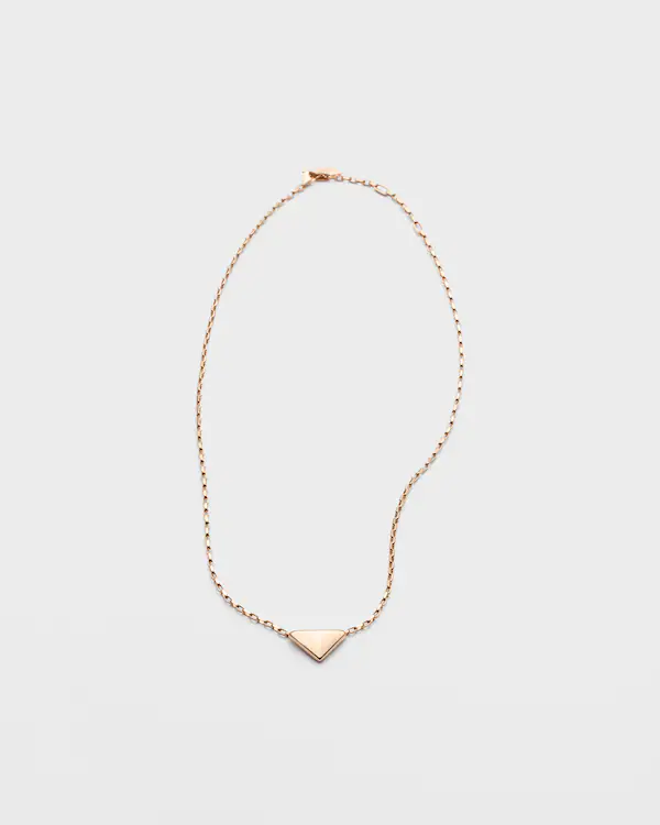 Collana Eternal Gold in oro rosa con pendente triangolo mini