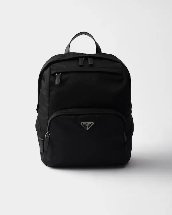 Zaino in Re-Nylon e pelle Saffiano