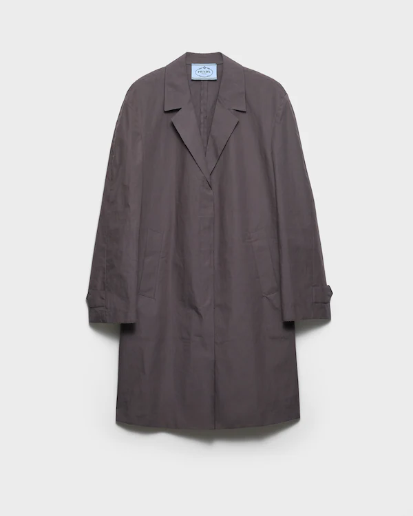 Cappotto in popeline doppio a doppiopetto
