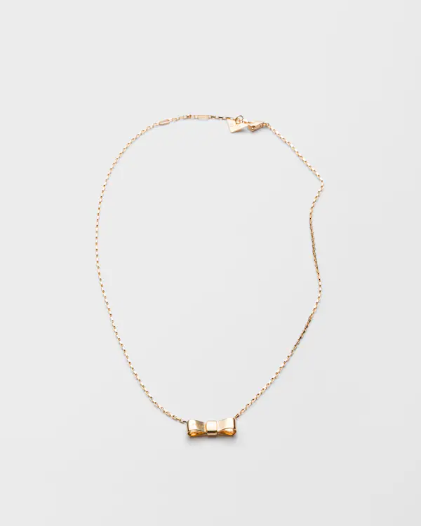 Collana con pendente a fiocco in oro eterno - oro giallo