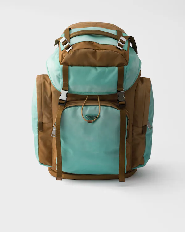 Zaino in Re-Nylon e pelle Saffiano grande