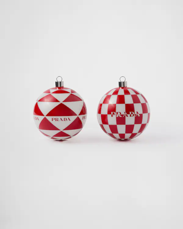 Set di decorazioni natalizie in vetro