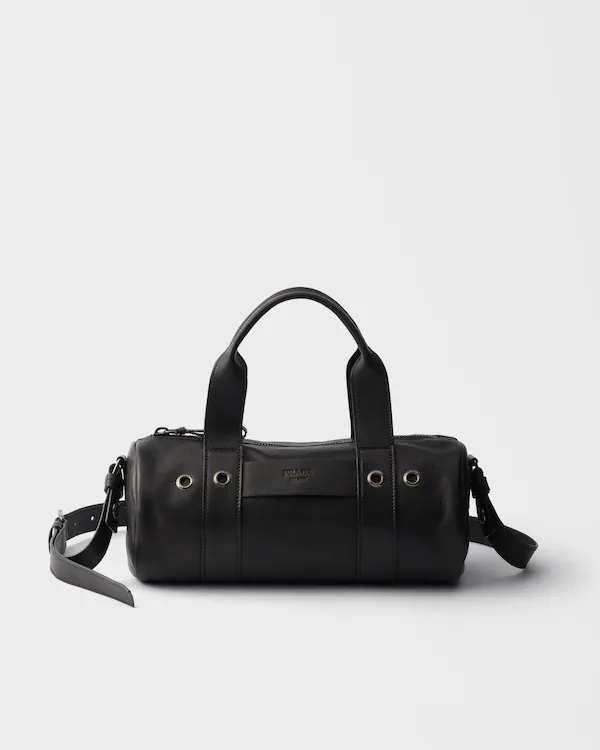 Borsa a mano in pelle grande Prada Route