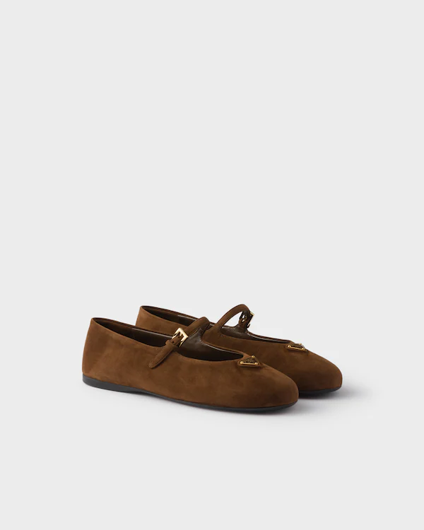Ballerine in camoscio