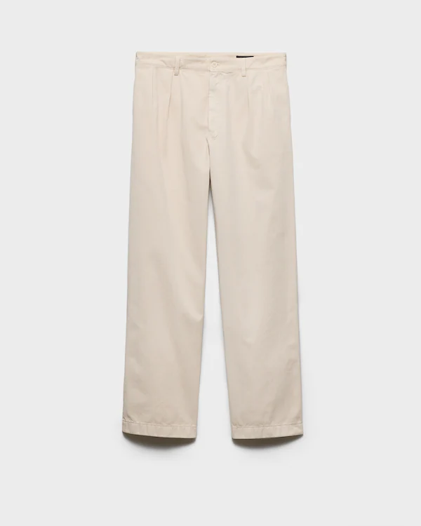 Pantaloni in cotone a gamba larga Pantaloni in cotone a gamba larga