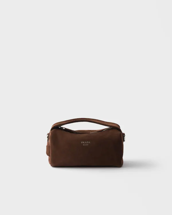 Borsa a tracolla in pelle di camoscio