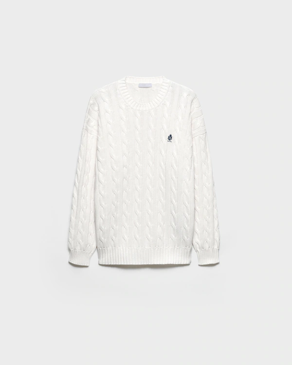Pullover girocollo in cotone Pullover girocollo in cotone