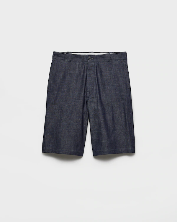 Bermuda in denim crudo