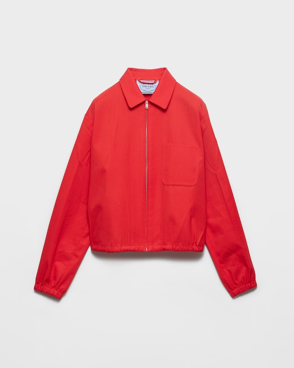 Giacca blouson in gabardine