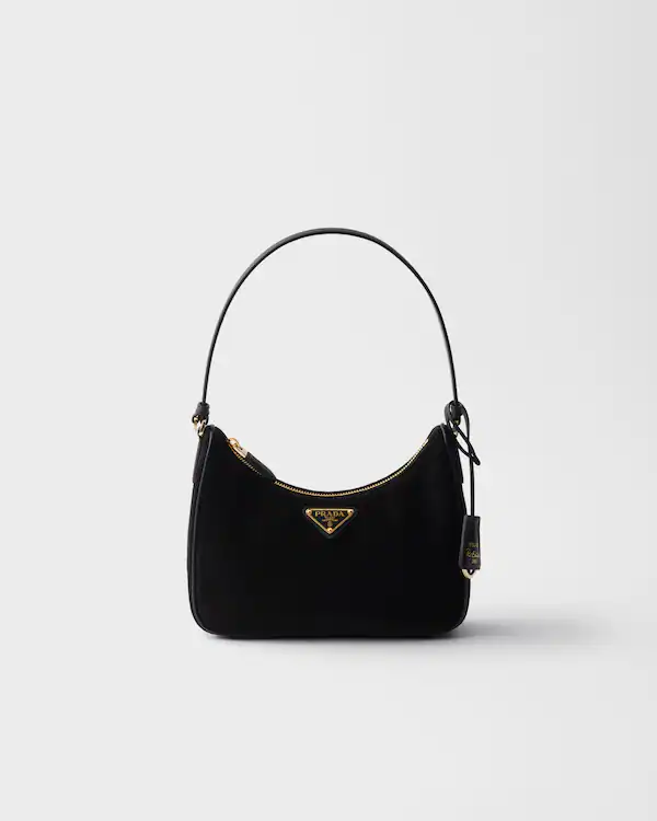 Borsa mini in suede Prada Re-Edition 2005
