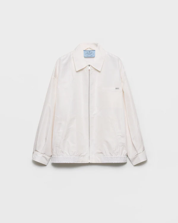 Giacca blouson in seta faille