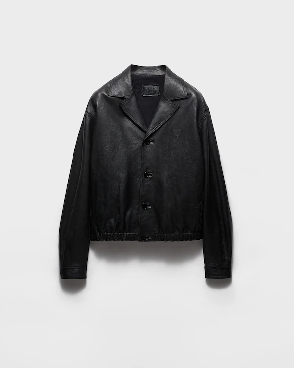 Giacca in pelle nappa