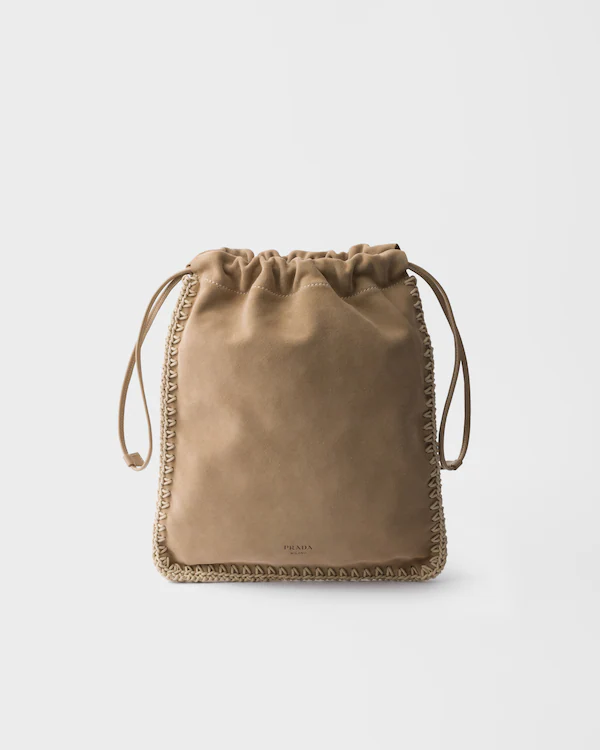 Portafoglio in suede Prada Wish