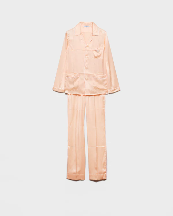 Pigiama in satin con effetto vintage