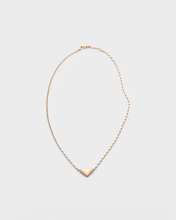Collana Eternal Gold in oro rosa con pendente triangolo nano