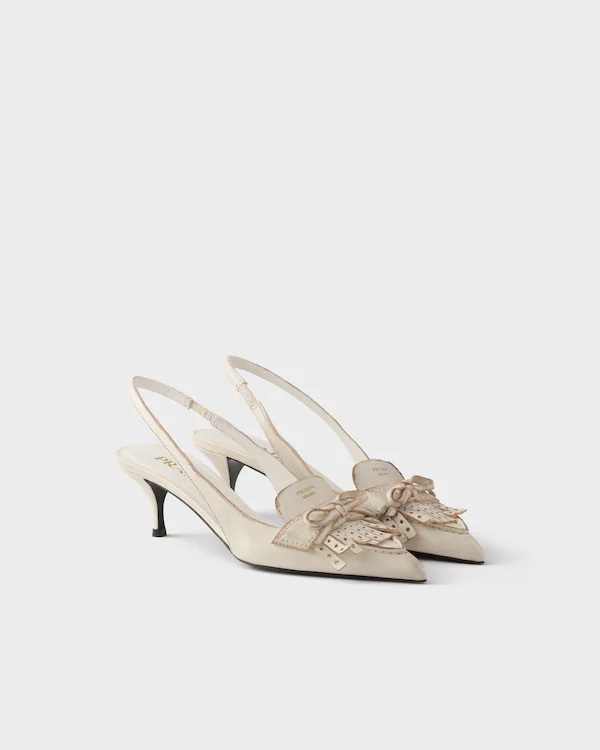 Scarpine slingback in pelle