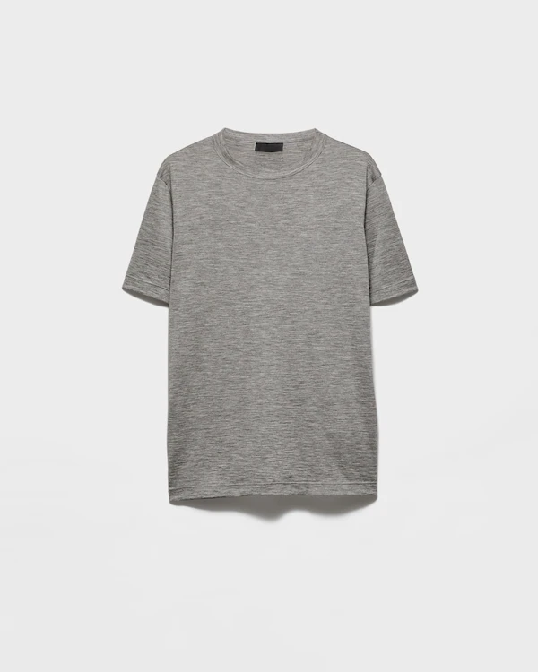 T-shirt in cachemire e seta