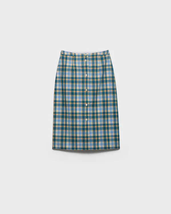 Vestito a matita in cotone a quadri