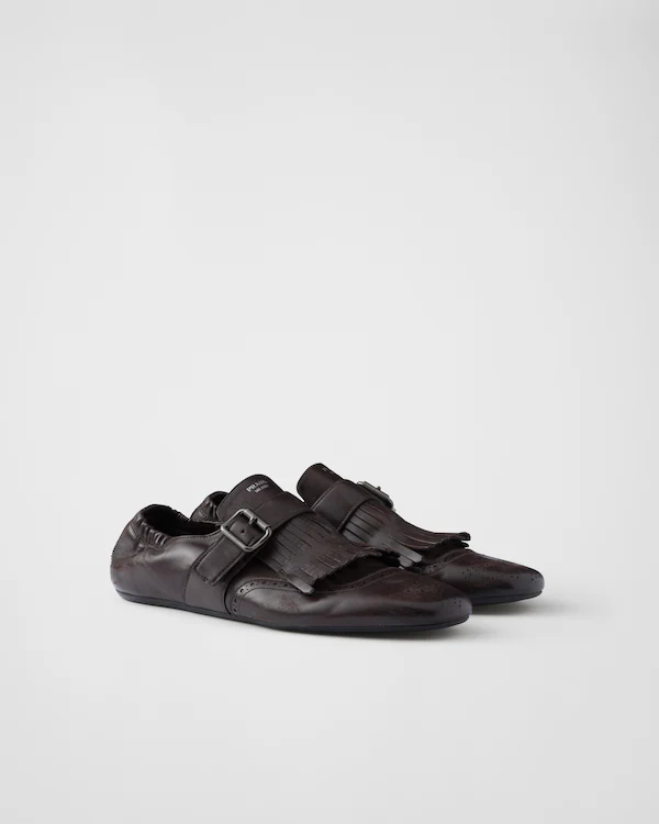 Scarpe da uomo monk strap con frange