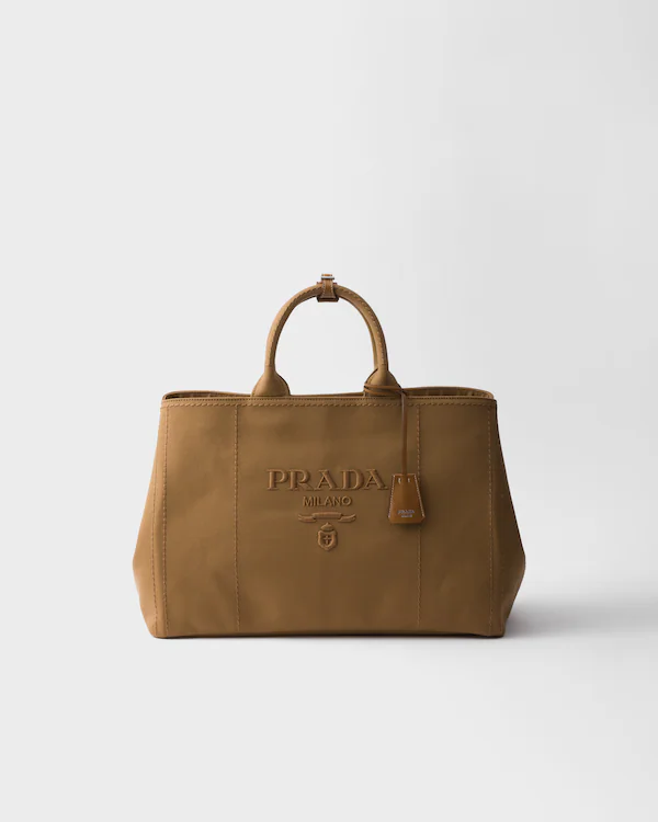 Borsa a tracolla in tela di cotone extra-large Prada Jardinière