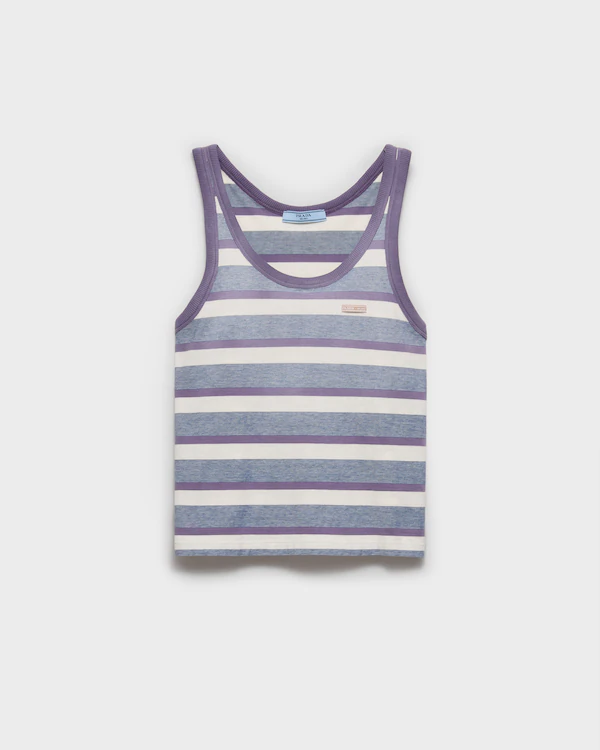 Top tank in jersey a righe Bayadere