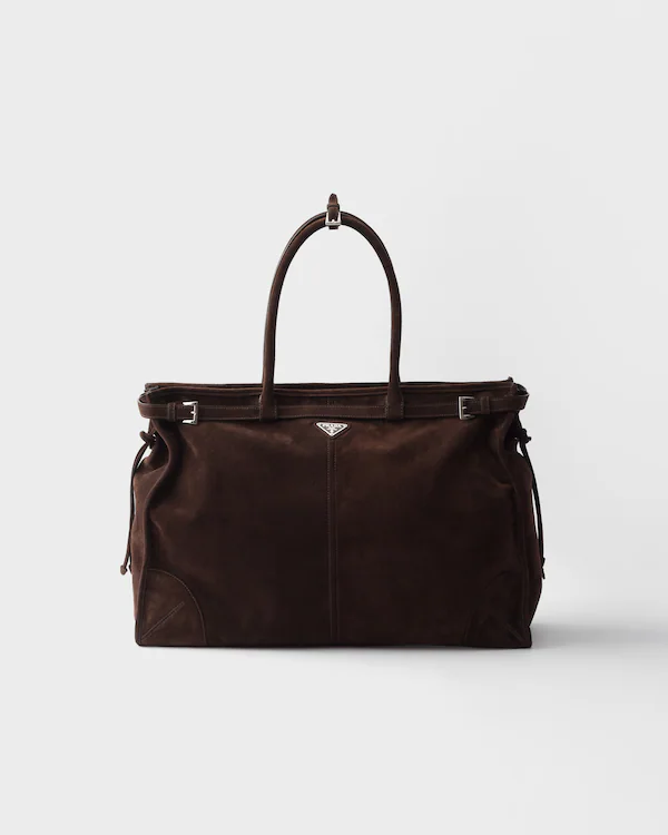 Borsa a tracolla Prada Bonnie in camoscio
