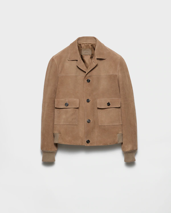 Giacca bomber in suede