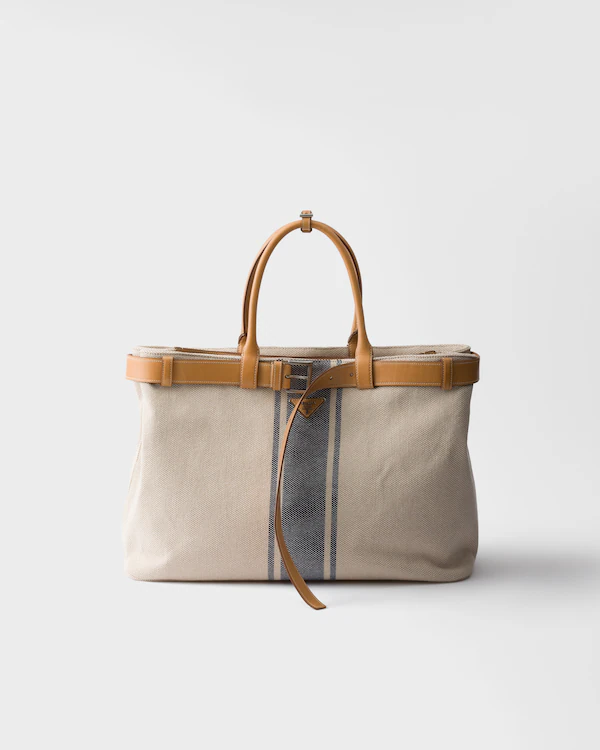 Borsa Prada in tela e pelle con fibbia