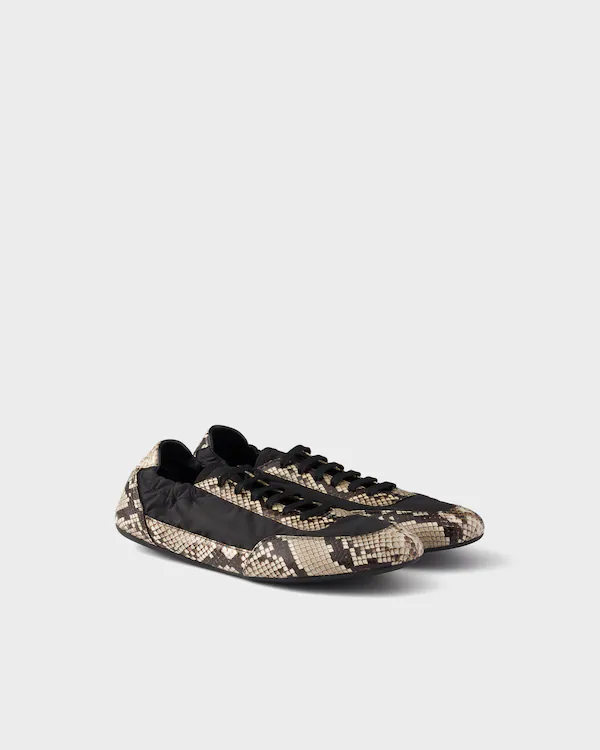 Scarpe da ginnastica in pelle Ayers e Re-Nylon con stampa