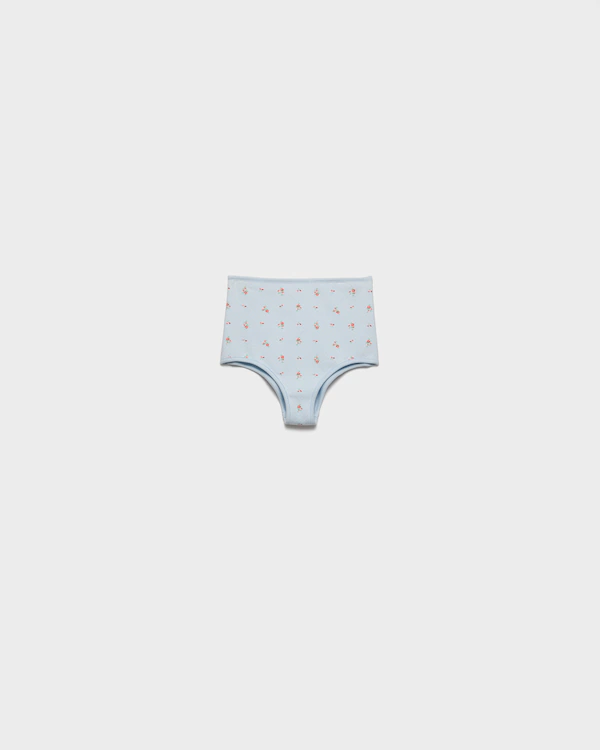 Slip in cotone elasticizzato con stampa floreale