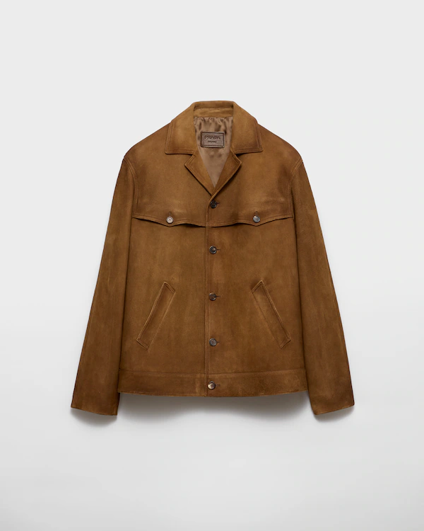 Giacca in pelle di camoscio